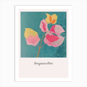 Bougainvillea 2 Square Flower Illustration Poster Art Print