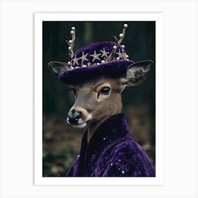 Deer In A Hat Art Print