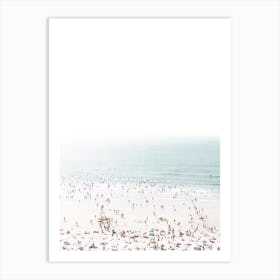 Busy Summer Beach Art Print