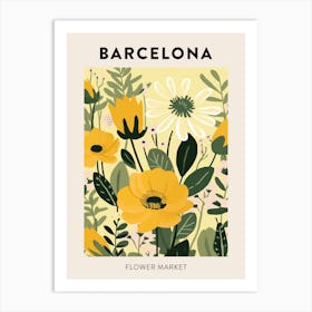 Flower Market Poster Barcelona Spain 2 Art Print