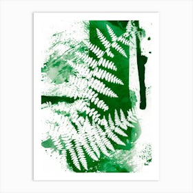 Green Fern Print Art Print