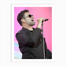 Singer George Michael Performs On Stage At Live 8 London In Hyde Park On July 2, 2005 In London, England Art Print