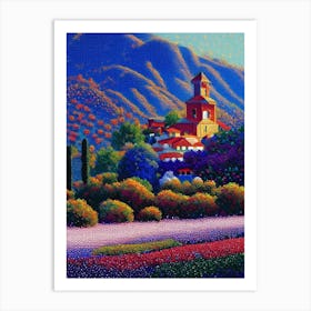 Temecula, City Us  Pointillism Art Print