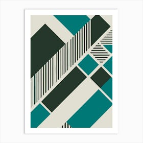 Geometric Teal Art Print