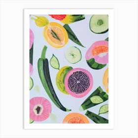 Abstract Veg vegetable Art Print
