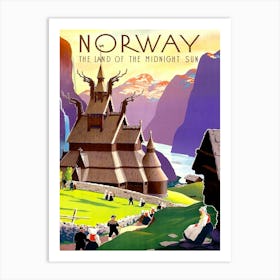 Norway, The Land Of The Midnight Sun Art Print