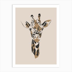 Neutral Giraffe Unisex Nursery Art Print