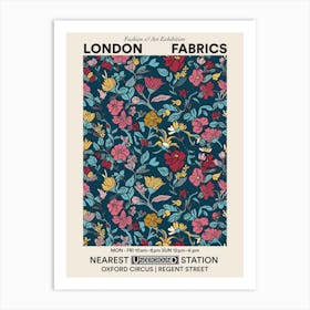 Poster Floral Charm London Fabrics Floral Pattern 3 Art Print