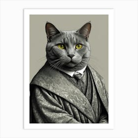 Harry Potter Cat Art Print