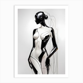 Black And White Mannequin Art Print