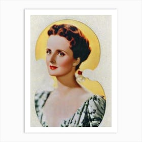 Mary Astor Retro Collage Movies Art Print