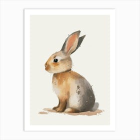 Mini Satin Rabbit Nursery Illustration 2 Art Print