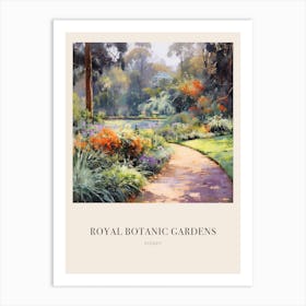 Royal Botanic Gardens Sydney Australia Vintage Cezanne Inspired Poster Art Print