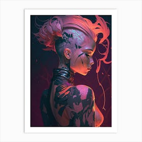 Cyberpunk Girl Art Print