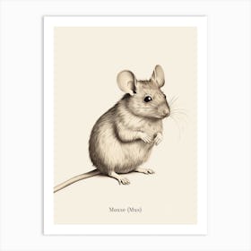 Vintage Mouse Poster Art Print