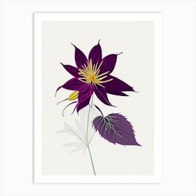 Dahlia Imperialis Floral Minimal Line Drawing 1 Flower Art Print