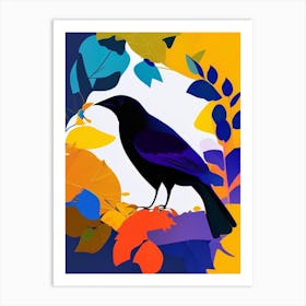 Crow Pop Matisse 2 Bird Art Print