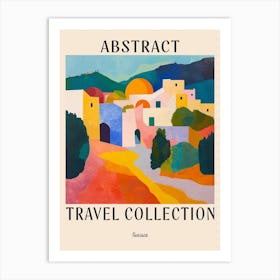 Abstract Travel Collection Poster Tunisia 3 Art Print