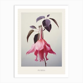 Floral Illustration Fuchsia 2 Poster Art Print