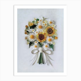 Daisy &Sun flower Bouquet Poster