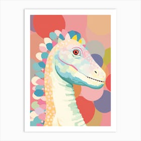 Colourful Dinosaur Iguanodon 2 Art Print