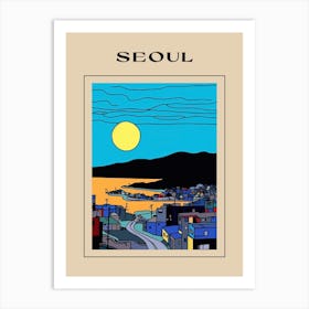 Minimal Design Style Of Seoul, South Korea 4 Poster Art Print