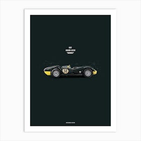 Cars in Colors, Jaguar Lister "Knobbly" Art Print