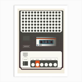 Mono Cassette Recorder Art Print