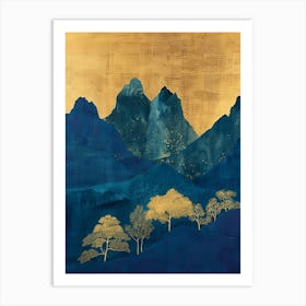 Golden Mountains Canvas Print Art Print