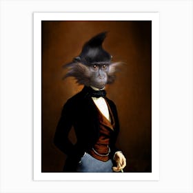 Mister Turin The Monkey Pet Portraits Art Print