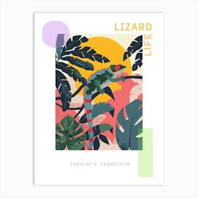 Parson S Chameleon Abstract Modern Illustration 2 Poster Art Print