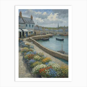 Harbourside Cafe The Peaceful Dock Art Print