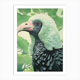 Ohara Koson Inspired Bird Painting California Condor 3 Art Print