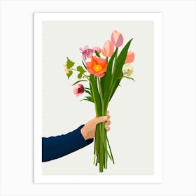 Late Summer Bouquet - Bouquet Of Flowers Art Print