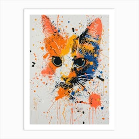 Splatter Cat Art Print