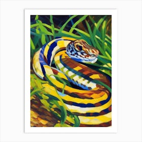 Striped Racer Painting Art Print