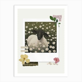 Scrapbook Sheep Fairycore Painting 5 Art Print