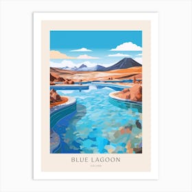Blue Lagoon, Iceland 1 Midcentury Modern Pool Poster Art Print
