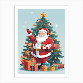 Christmas Santa Art Print