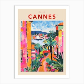 Cannes France 4 Fauvist Travel Poster Art Print