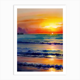 Sunset On The Beach 16 Art Print