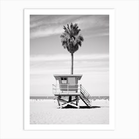 Venice Beach, Black And White Analogue Photograph 1 Art Print