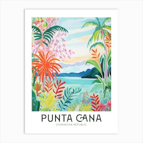 Punta Cana, Dominican Republic Maximalist Travel Poster Vibrant Colour  Art Print