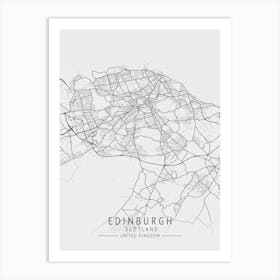 Edinburgh City Map Art Print