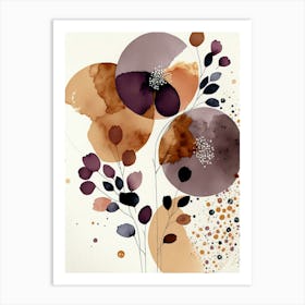 Flowers Watercolor Abstract 1 Art Print
