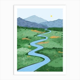 River From The Mountains Art Print