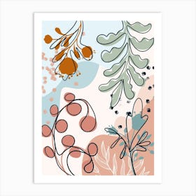 Abstract Floral Pattern 4 Art Print