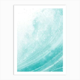 Watercolor Wave Background Art Print