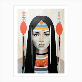 Feathered Serene, Native American Art Print