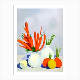 Carrots Tablescape vegetable Art Print